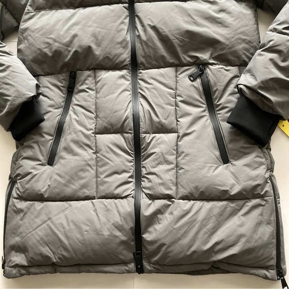 DKNY Womens Hooded Parka Puffer Jacket Small Grey NWT - Picture 5 of 15